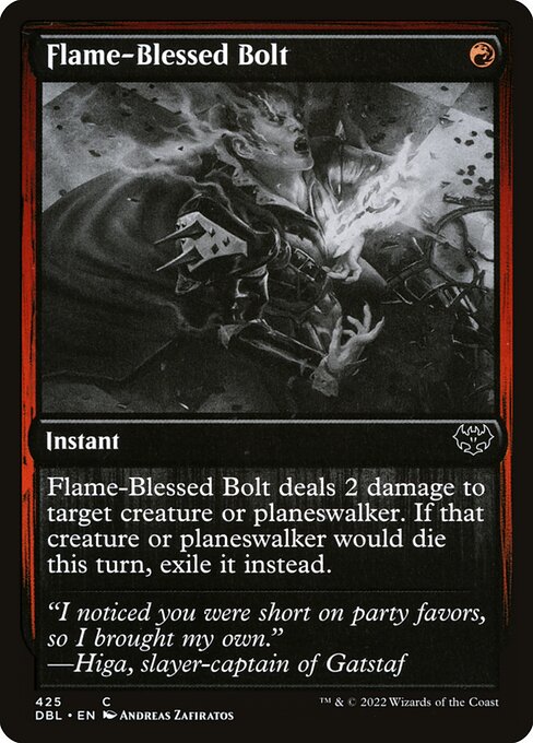 Magic the Gathering Card - Flame-Blessed Bolt - MTG Circle