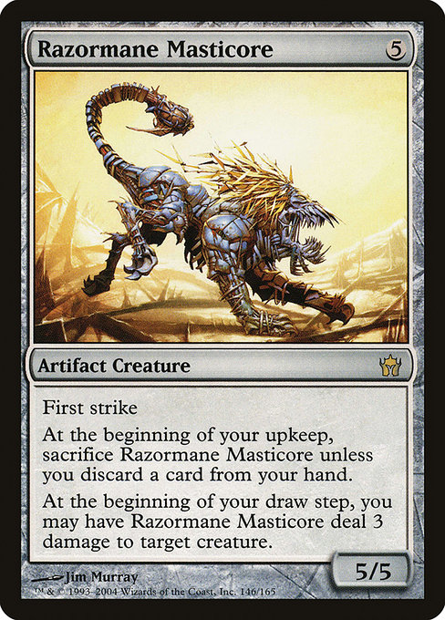 Magic the Gathering Card - Razormane Masticore - MTG Circle