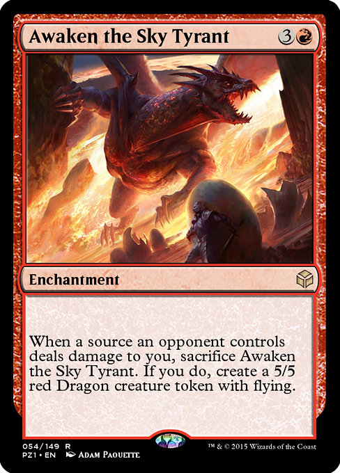 Magic the Gathering Card - Awaken the Sky Tyrant - MTG Circle