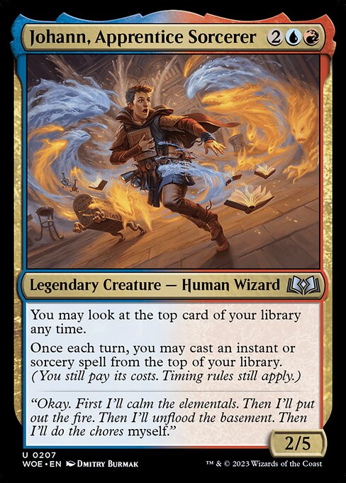 Magic the Gathering Card - Johann, Apprentice Sorcerer - MTG Circle