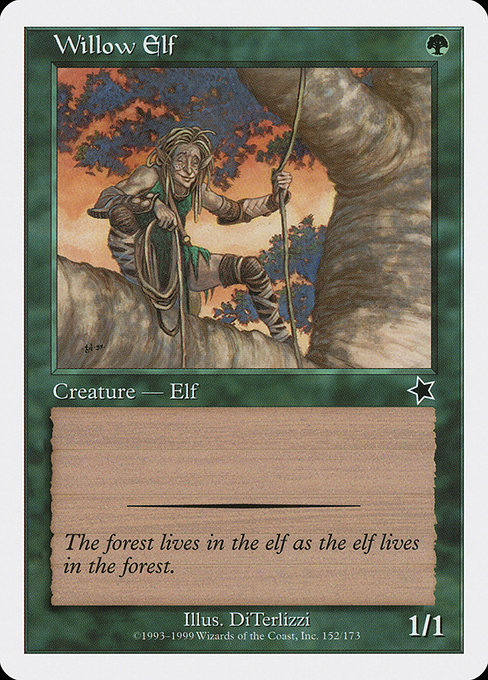 Magic the Gathering Card - Willow Elf - MTG Circle
