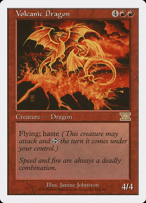 Magic the Gathering Card - Volcanic Dragon - MTG Circle