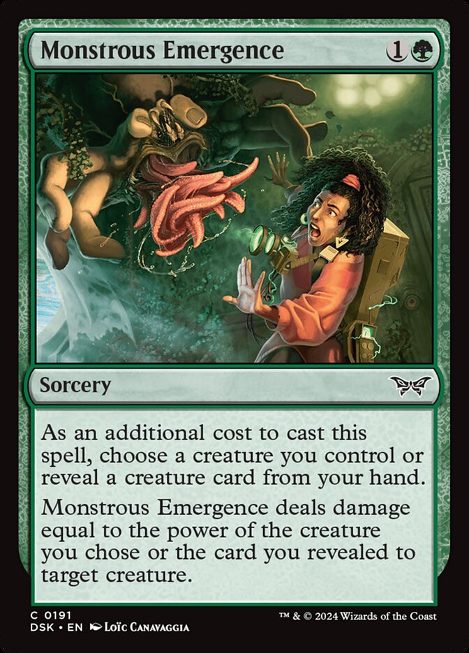 Magic the Gathering Card - Monstrous Emergence - MTG Circle