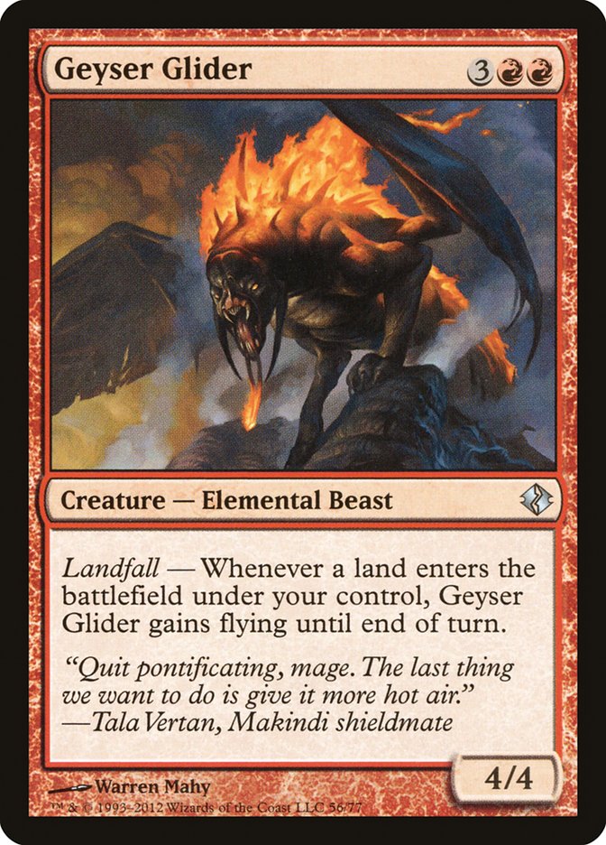 Magic the Gathering Card - Geyser Glider - MTG Circle