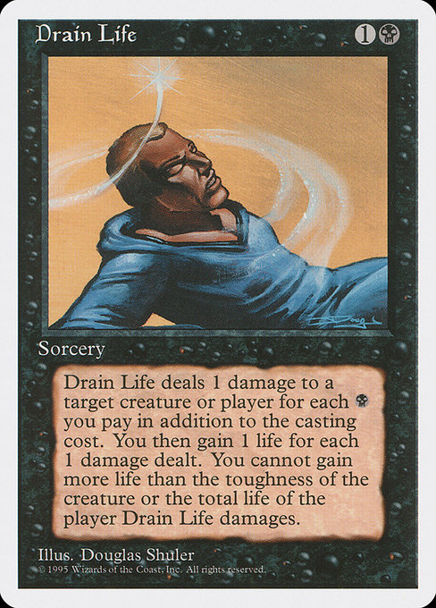 Magic the Gathering Card - Drain Life - MTG Circle