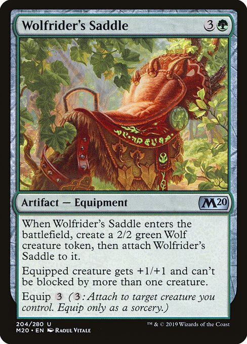 Magic the Gathering Card - Wolfrider's Saddle - MTG Circle