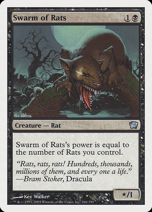 Magic the Gathering Card - Swarm of Rats - MTG Circle