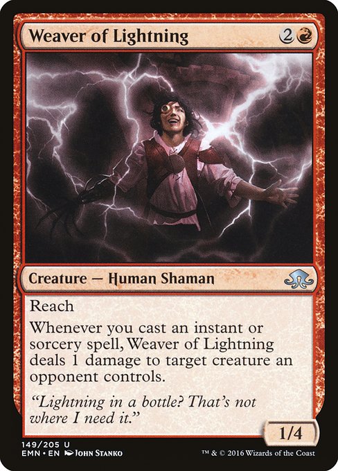 Magic the Gathering Card - Weaver of Lightning - MTG Circle