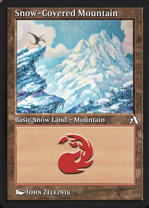Magic the Gathering Card - Snow-Covered Mountain - MTG Circle