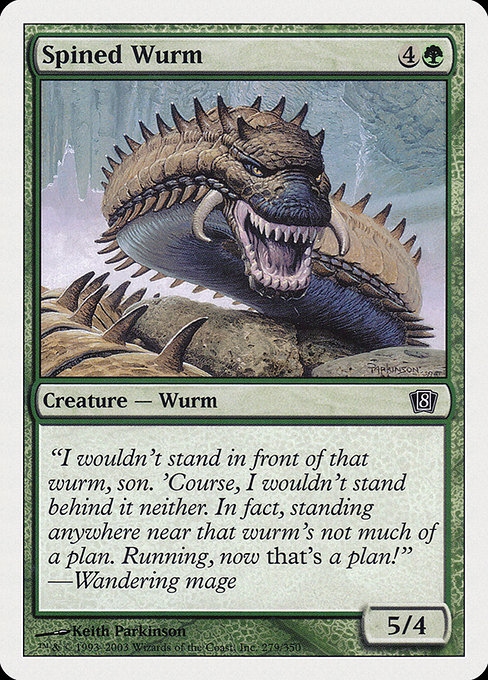 Magic the Gathering Card - Spined Wurm - MTG Circle