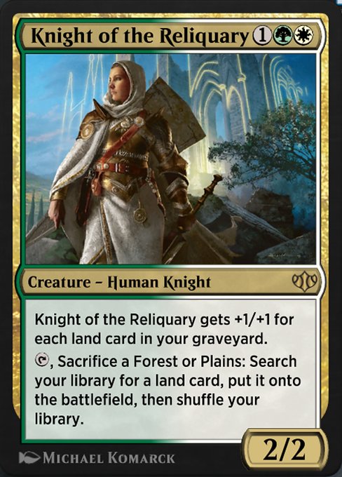 Magic the Gathering Card - Knight of the Reliquary - MTG Circle