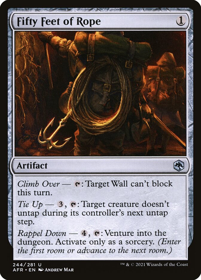 Magic the Gathering Card - Fifty Feet of Rope - MTG Circle