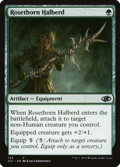Magic the Gathering Card - Rosethorn Halberd - MTG Circle