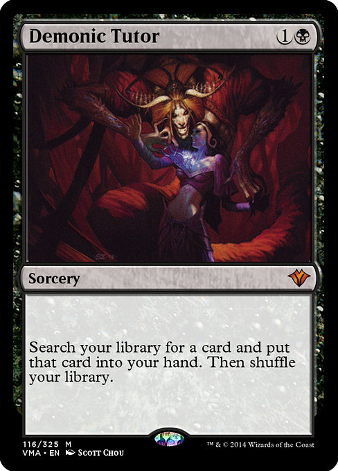 Magic the Gathering Card - Demonic Tutor - MTG Circle