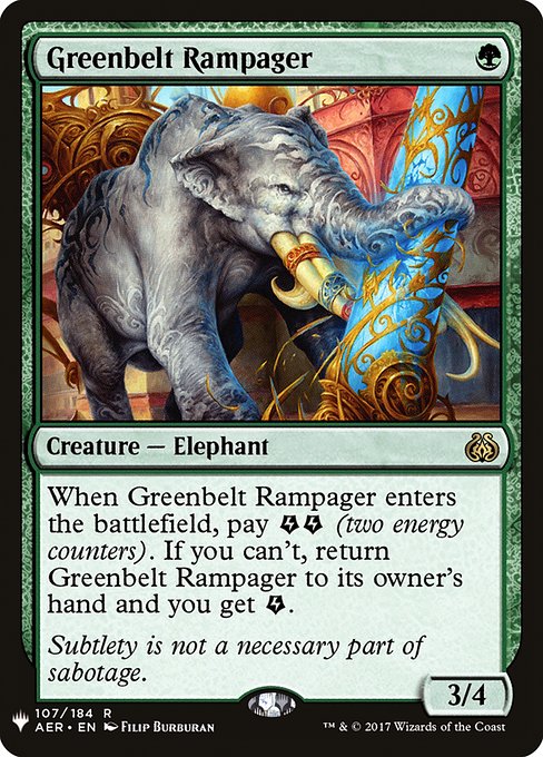 Magic the Gathering Card - Greenbelt Rampager - MTG Circle