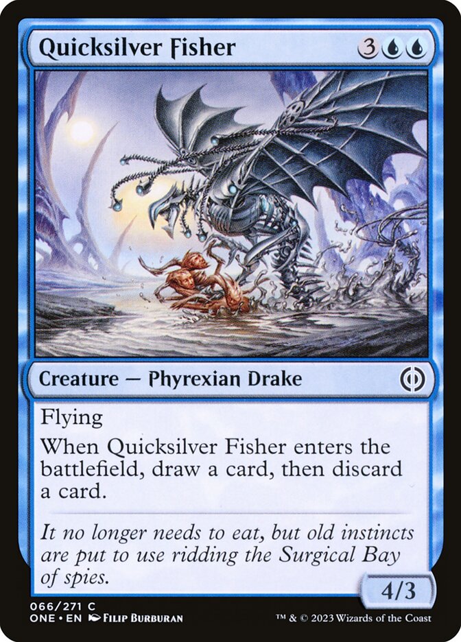 Magic the Gathering Card - Quicksilver Fisher - MTG Circle