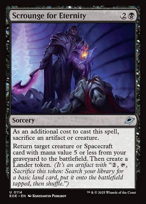 Magic the Gathering Card - Scrounge for Eternity - MTG Circle
