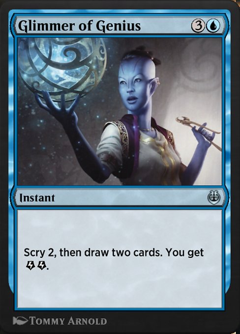 Magic the Gathering Card - Glimmer of Genius - MTG Circle