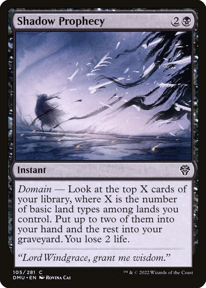 Magic the Gathering Card - Shadow Prophecy - MTG Circle
