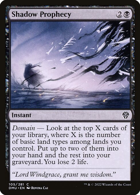 Magic the Gathering Card - Shadow Prophecy - MTG Circle