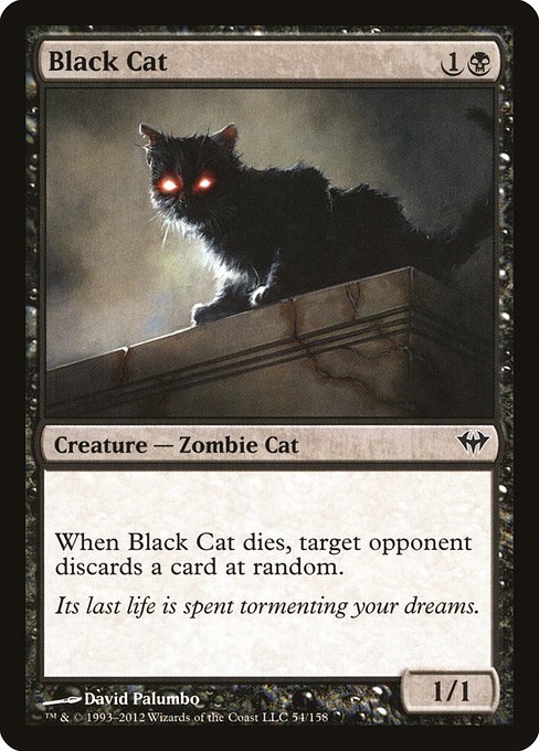 Magic the Gathering Card - Black Cat - MTG Circle
