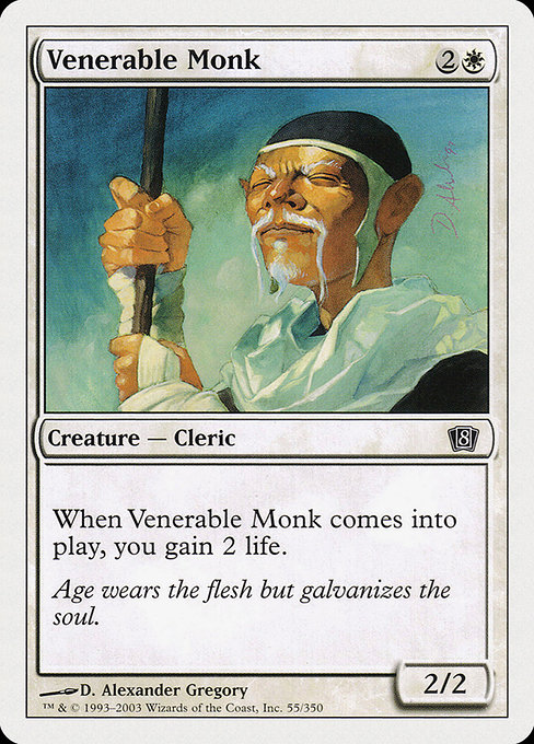 Magic the Gathering Card - Venerable Monk - MTG Circle