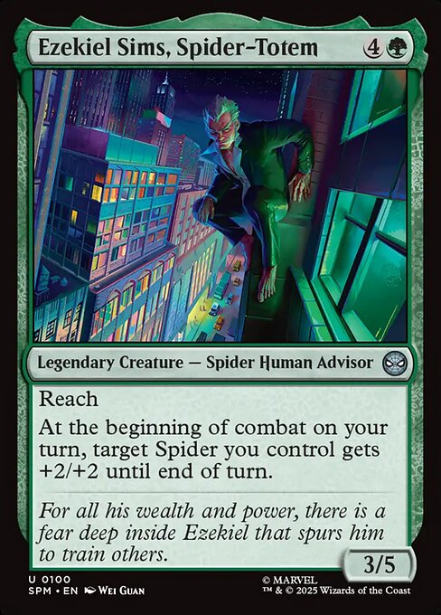 Magic the Gathering Card - Ezekiel Sims, Spider-Totem - MTG Circle