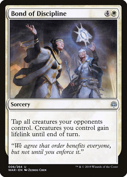 Magic the Gathering Card - Bond of Discipline - MTG Circle