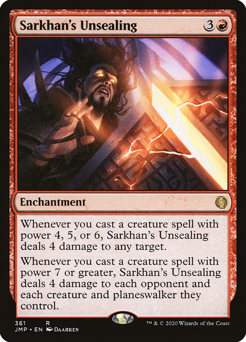Magic the Gathering Card - Sarkhan's Unsealing - MTG Circle
