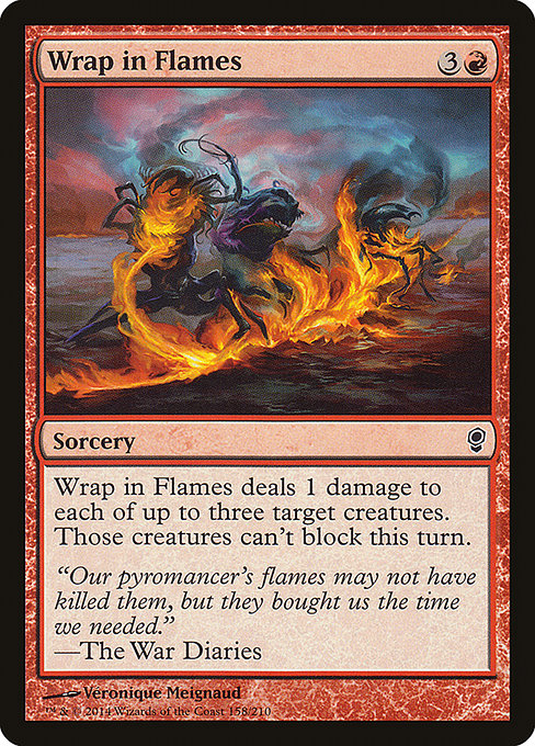 Magic the Gathering Card - Wrap in Flames - MTG Circle