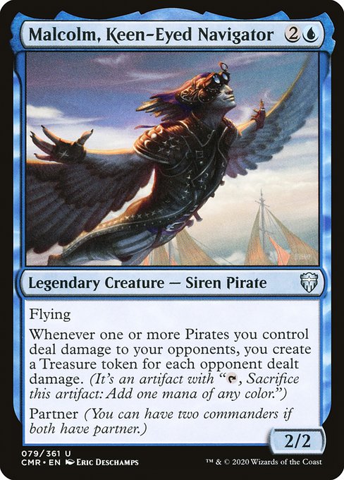 Magic the Gathering Card - Malcolm, Keen-Eyed Navigator - MTG Circle