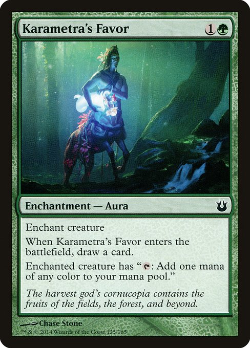 Magic the Gathering Card - Karametra's Favor - MTG Circle