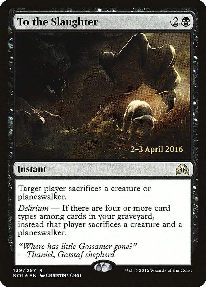 Magic the Gathering Card - To the Slaughter - MTG Circle