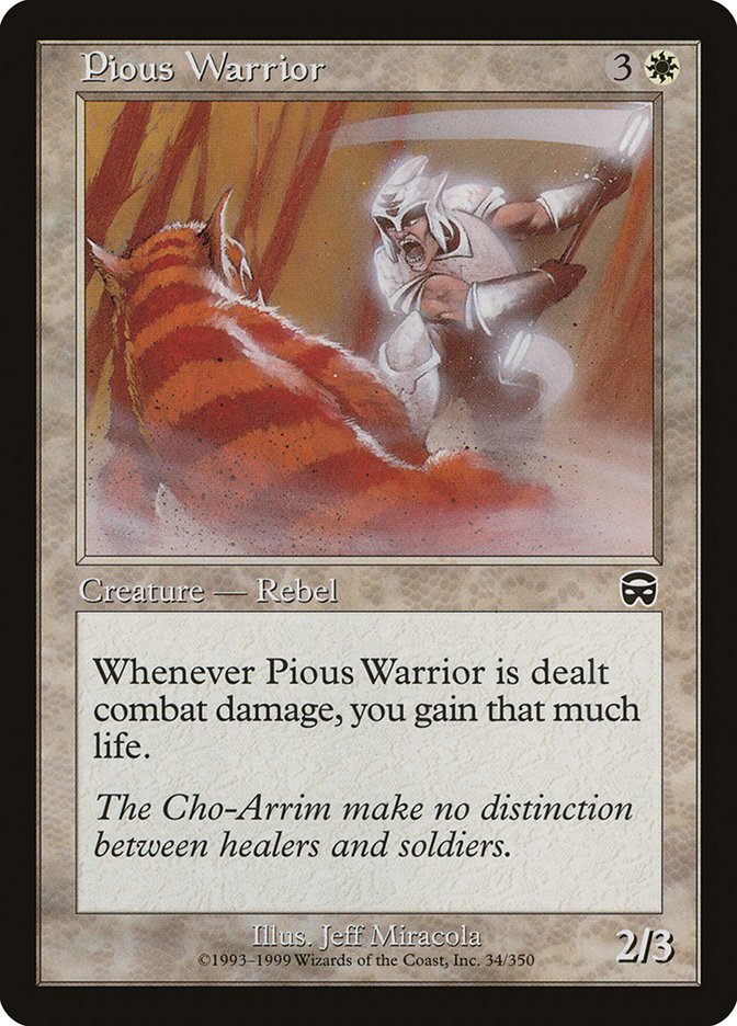 Magic the Gathering Card - Pious Warrior - MTG Circle