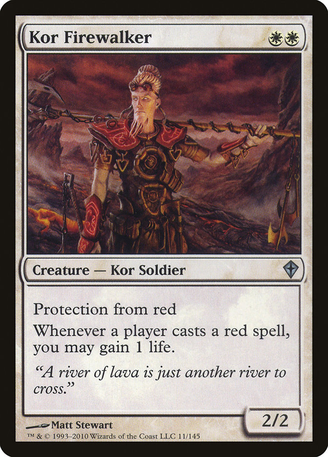 Magic the Gathering Card - Kor Firewalker - MTG Circle