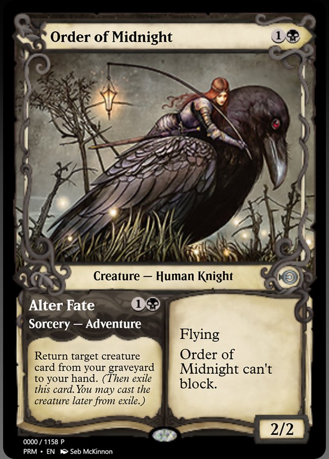 Magic the Gathering Card - Order of Midnight // Alter Fate - MTG Circle
