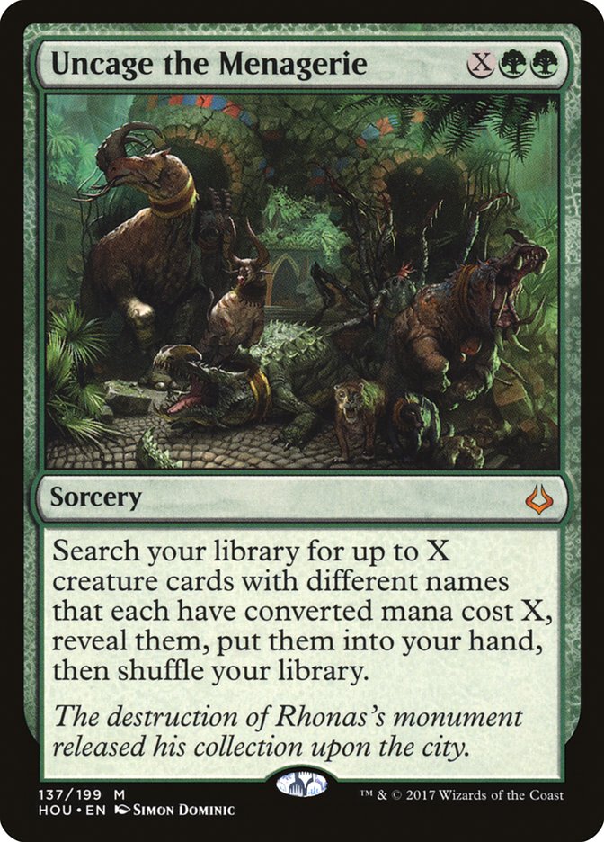 Magic the Gathering Card - Uncage the Menagerie - MTG Circle