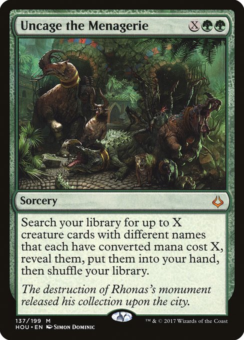 Magic the Gathering Card - Uncage the Menagerie - MTG Circle