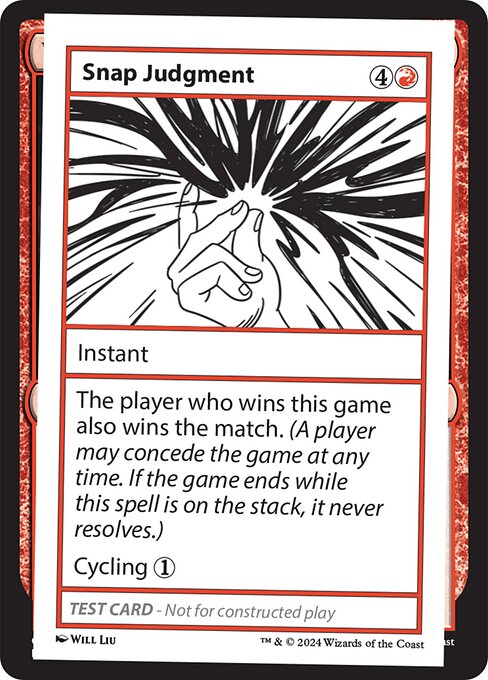 Magic the Gathering Card - Snap Judgment - MTG Circle