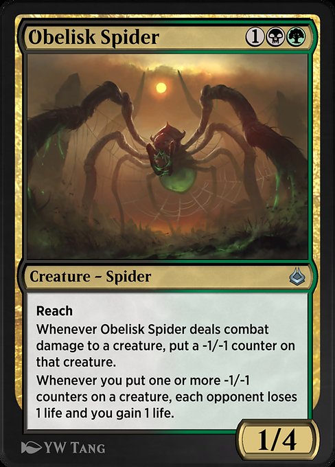 Magic the Gathering Card - Obelisk Spider - MTG Circle
