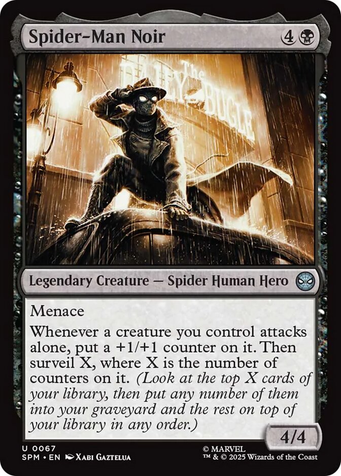 Magic the Gathering Card - Spider-Man Noir - MTG Circle