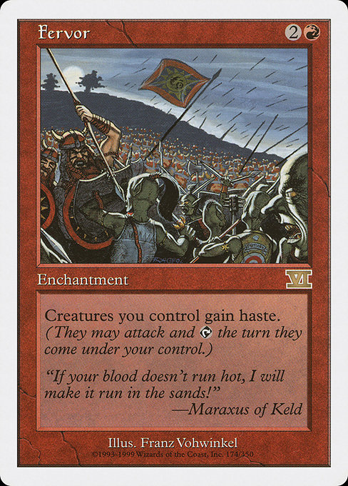 Magic the Gathering Card - Fervor - MTG Circle