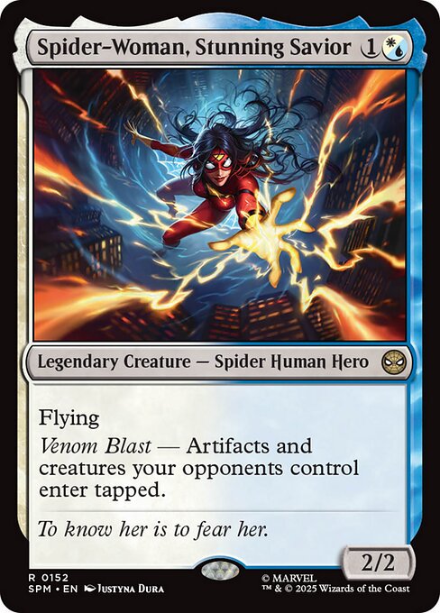 Magic the Gathering Card - Spider-Woman, Stunning Savior - MTG Circle