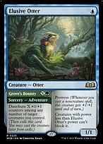 Magic the Gathering Card - Elusive Otter // Grove's Bounty - MTG Circle