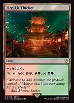 Magic the Gathering Card - Fire-Lit Thicket - MTG Circle