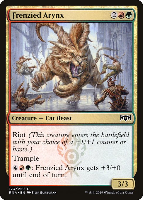 Magic the Gathering Card - Frenzied Arynx - MTG Circle