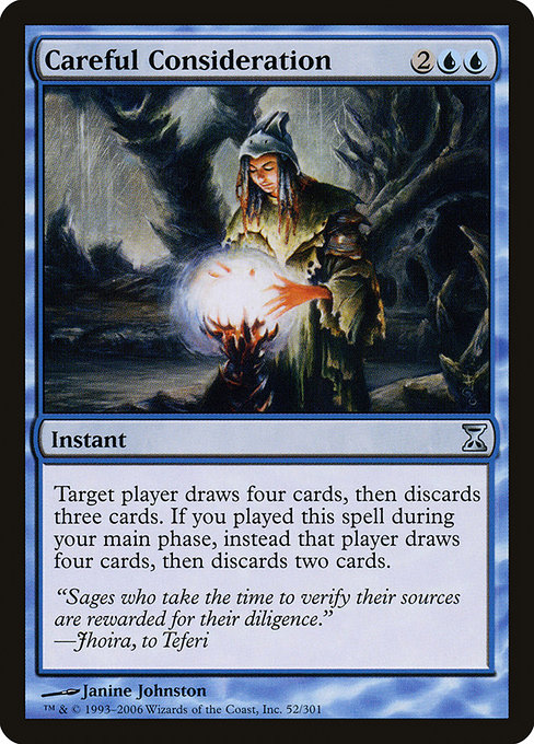 Magic the Gathering Card - Careful Consideration - MTG Circle