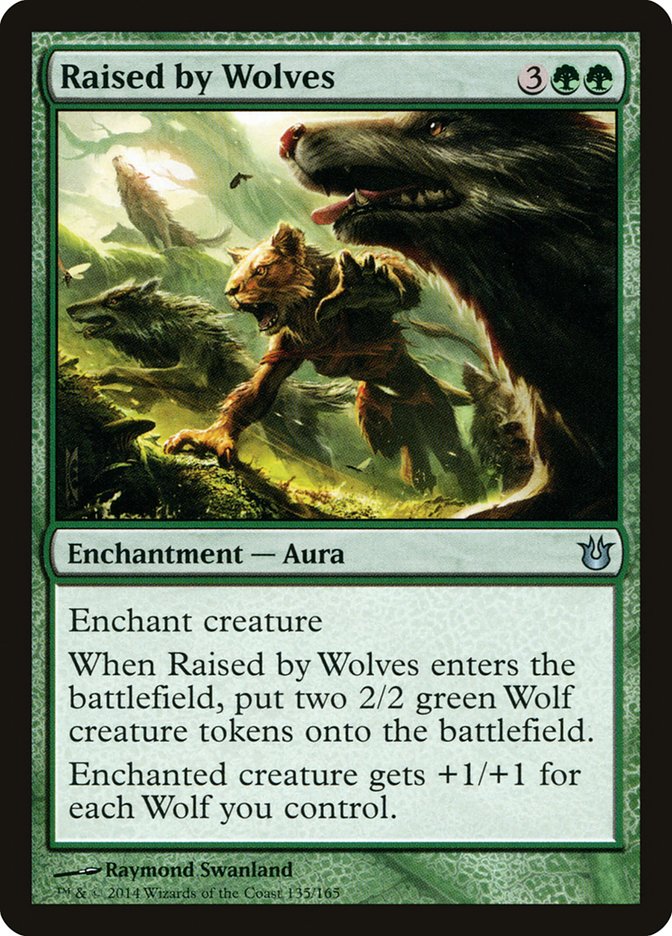 Magic the Gathering Card - Raised by Wolves - MTG Circle