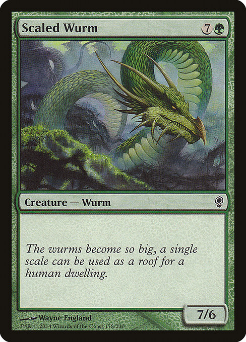 Magic the Gathering Card - Scaled Wurm - MTG Circle