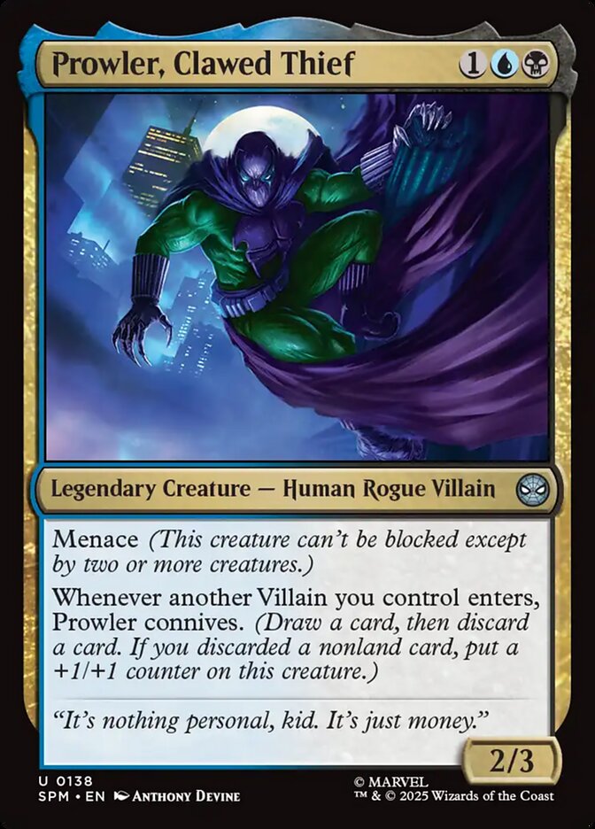 Magic the Gathering Card - Prowler, Clawed Thief - MTG Circle